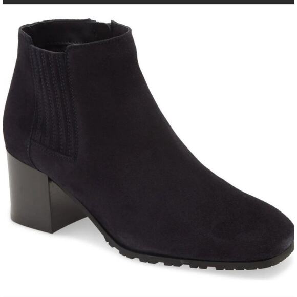 Aquatalia Charlotte Weatherproof Suede Black Bootie - 8.5 - Picture 1 of 11